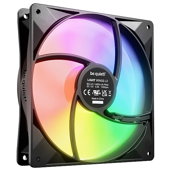 Ventilateur Boîtier be quiet! Light Wings LX 140 mm PWM - Noir - Autre vue