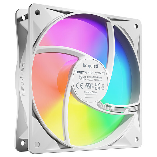 Ventilateur Boîtier be quiet! Light Wings LX 120 mm PWM Triple Pack - Blanc - Autre vue