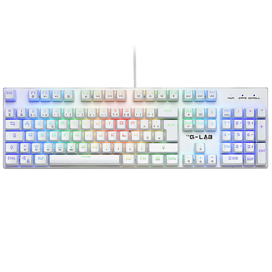 Clavier PC The G-Lab Keyz Rubidium - Outemu Red - Blanc - Autre vue