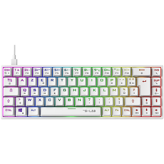 Clavier PC The G-Lab Keyz Titanium - Blanc - Autre vue