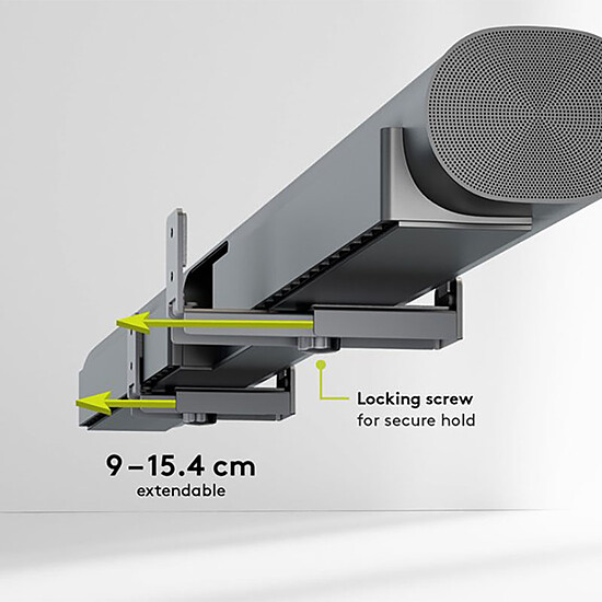 Support enceinte Goobay Soundbar Wall Mount Universal Noir - Autre vue