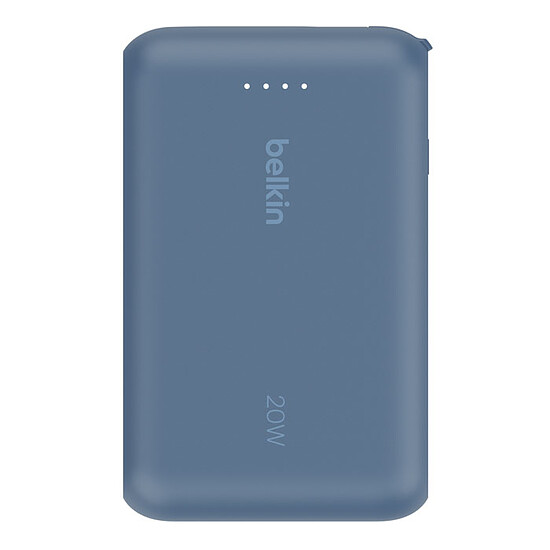Batterie et powerbank Belkin Batterie externe 10K 20W avec câble USB-C intégré - Bleu - Autre vue