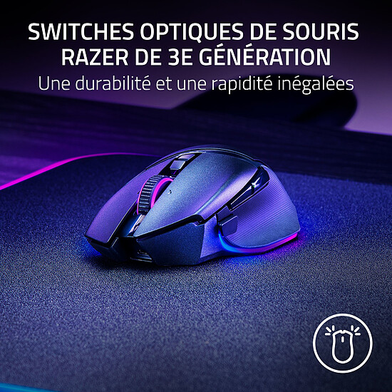 Souris PC Razer Basilisk V3 Pro 35K - Phantom White - Autre vue