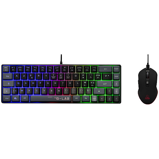 Clavier souris gamer The G-Lab Combo Hydrogen BKG - Noir