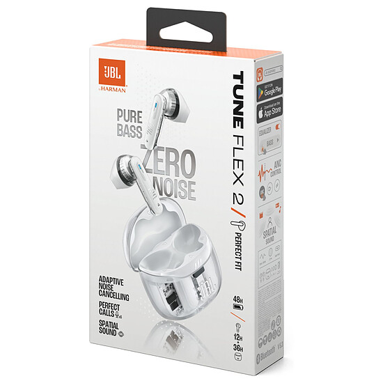 Casque Audio JBL Tune Flex 2 Ghost Edition Blanc - Autre vue