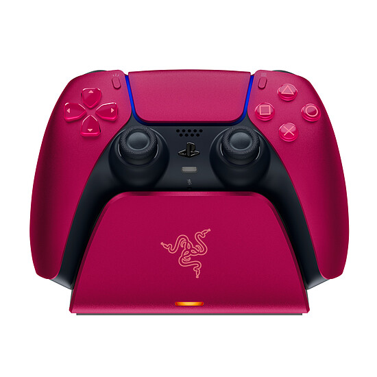 Manette de jeu Razer Quick Charging Stand PS5 - Cosmic Red