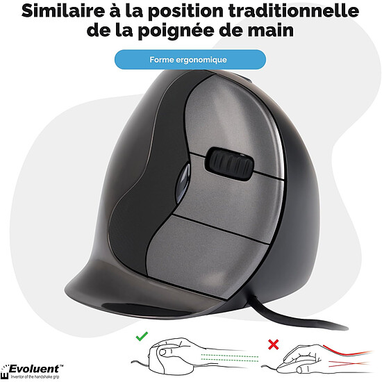 Souris PC Evoluent VerticalMouse D Large - Autre vue