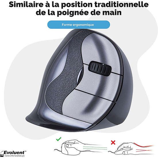 Souris PC Evoluent VerticalMouse D Wireless Small - Autre vue