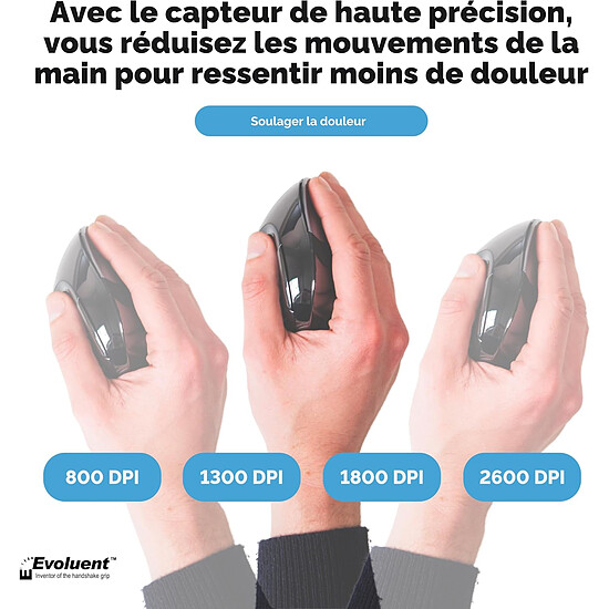 Souris PC Evoluent VerticalMouse D Wireless Small - Autre vue