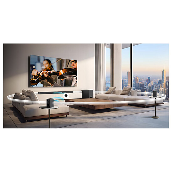 Enceintes HiFi / Home-Cinéma LG SPT8-S (La paire) - Noir   - Autre vue