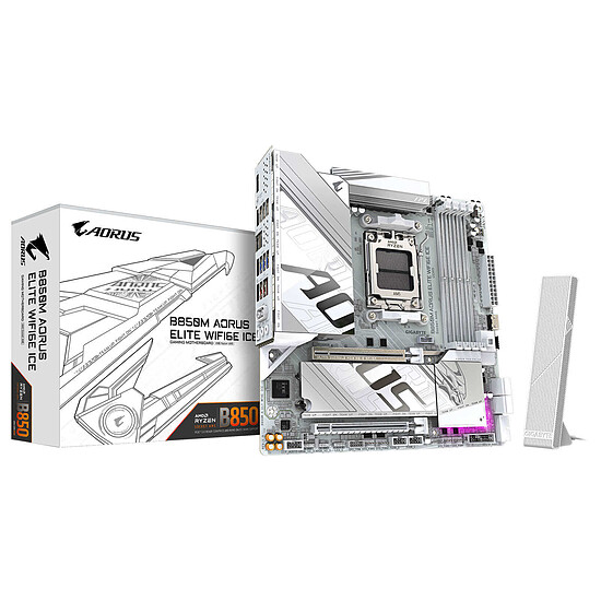 Carte mère Gigabyte B850M AORUS ELITE WIFI6E ICE - Autre vue