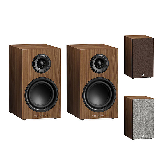 Enceintes HiFi / Home-Cinéma Triangle Elara LN01 (la paire) - Chêne avec double grille