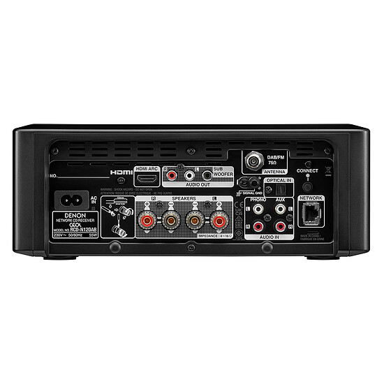 Mini-chaine Denon RCD-N12DAB Noir + Triangle Elara LN01 Noir Mat - Autre vue