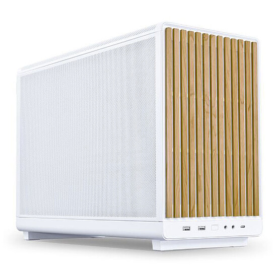 Boîtier PC Lian Li A3-mATX - Blanc / Bois Clair - Autre vue