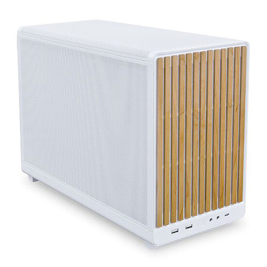 Boîtier PC Lian Li A3-mATX - Blanc / Bois Clair - Autre vue