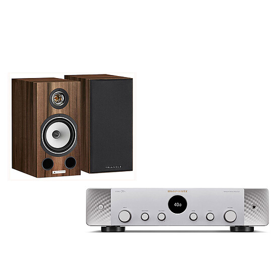 Mini-chaine Marantz STEREO 70s Argent/Or + Triangle Comète Ez Châtaignier - Autre vue