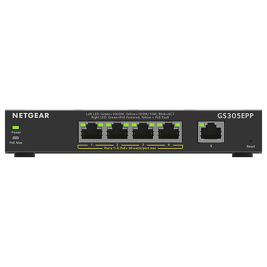 Switch et Commutateur Netgear GS305EPP - Autre vue