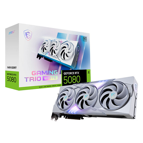 Carte graphique MSI GeForce RTX 5080 16G GAMING TRIO OC WHITE - Autre vue