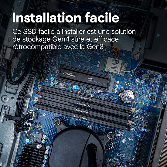 Disque SSD Crucial P310 - 1 To avec dissipateur - Autre vue