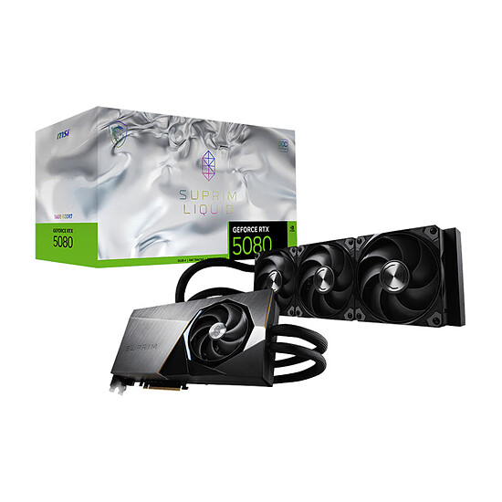 Carte graphique MSI GeForce RTX 5080 16G SUPRIM LIQUID SOC