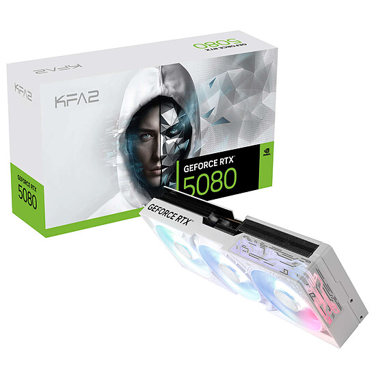 Carte graphique KFA2 GeForce RTX 5080 1-Click OC White
