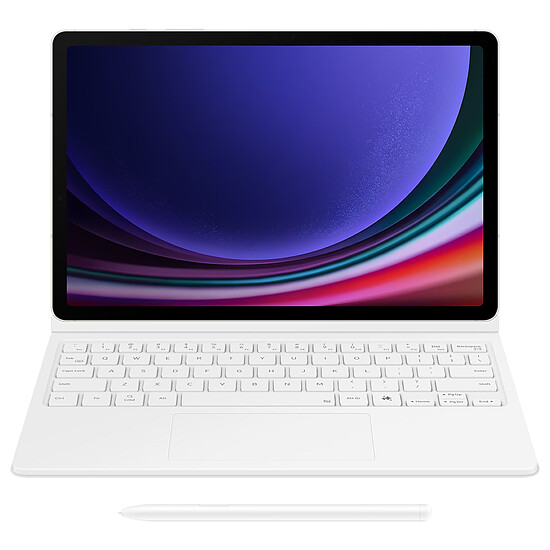 Accessoires tablette tactile Samsung Book Cover Keyboard (Touche IA) EF-DX725BWEGFR - Blanc