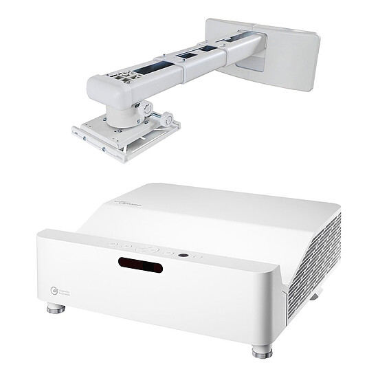 Optoma ZW410UST + Support mural OWM3000 - DLP Laser WXGA  - 4000 Lumens, Support mural OWM3000