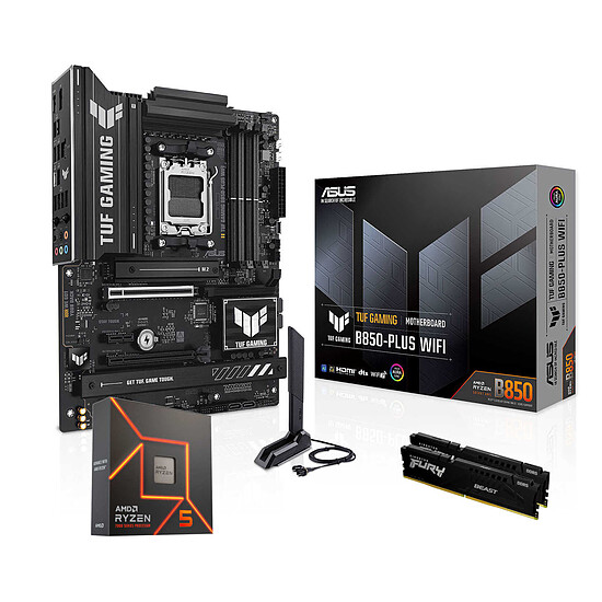 Kit upgrade PC AMD Ryzen 5 7600X + Asus B850 + RAM 32 Go DDR5