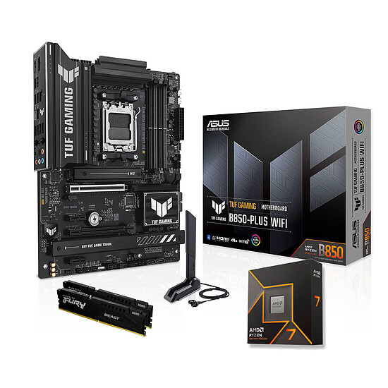 Kit upgrade PC AMD Ryzen 7 9700X + Asus B850 + RAM 32 Go