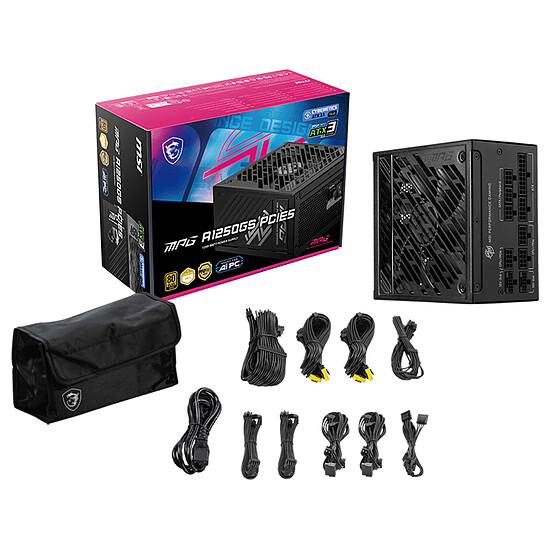 Alimentation PC MSI MPG A1250GS PCIE5 - Autre vue