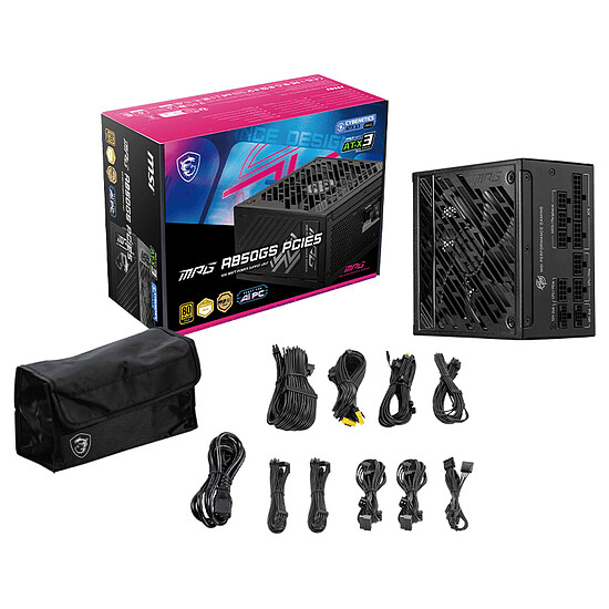 Alimentation PC MSI MPG A850GS PCIE5 - Autre vue