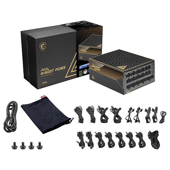 Alimentation PC MSI MEG Ai1600T PCIE5 - Autre vue