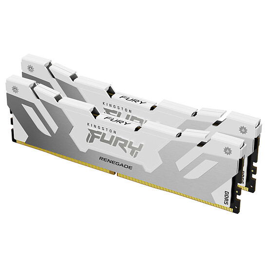 Mémoire Kingston Fury Renegade White - 2 x 32 Go (64 Go) - DDR5 6400 MHz - CL32