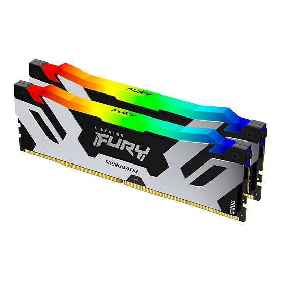 Mémoire Kingston Fury Renegade RGB - 2 x 32 Go (64 Go) - DDR5 6400 MHz - CL32