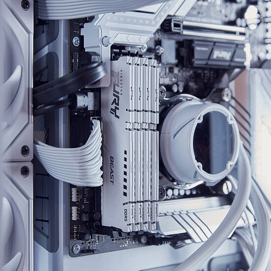 Mémoire RAM Kingston Fury Beast White - 2 x 32 Go (64 Go) - DDR5 6000 MHz - CL30 - Autre vue