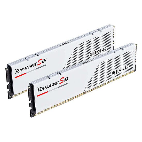 Mémoire RAM G.Skill Ripjaws S5 White - 2 x 16 Go (32 Go) - DDR5 6000 MHz - CL28 - Autre vue