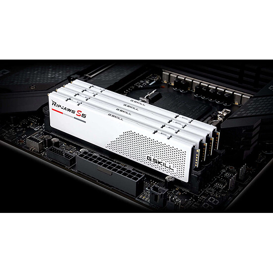 Mémoire RAM G.Skill Ripjaws S5 White - 2 x 16 Go (32 Go) - DDR5 6000 MHz - CL28 - Autre vue