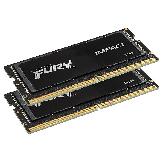 Mémoire RAM Kingston Fury Impact SO-DIMM - 2 x 16 Go (32 Go) - DDR5 6400 MHz - CL38 - Autre vue