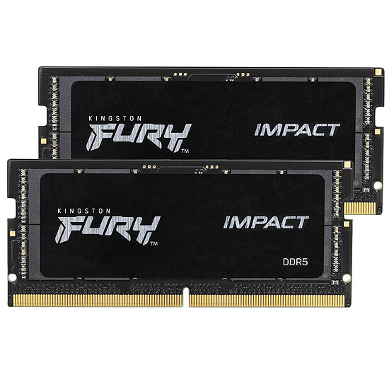 Mémoire RAM Kingston Fury Impact SO-DIMM - 2 x 16 Go (32 Go) - DDR5 6000 MHz - CL38