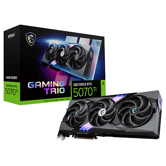 Carte graphique MSI GeForce RTX 5070 Ti 16G GAMING TRIO OC PLUS