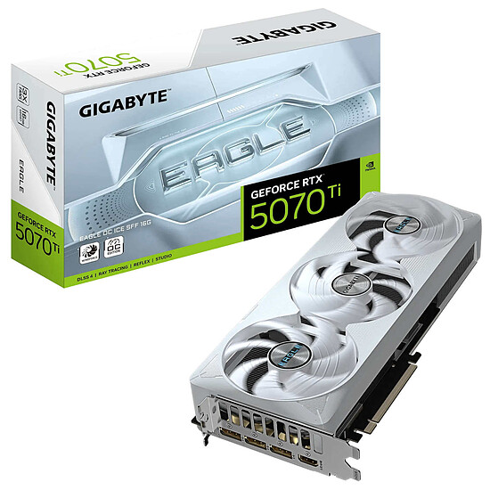 Carte graphique Gigabyte GeForce RTX 5070 Ti EAGLE OC ICE SFF 16G - Autre vue