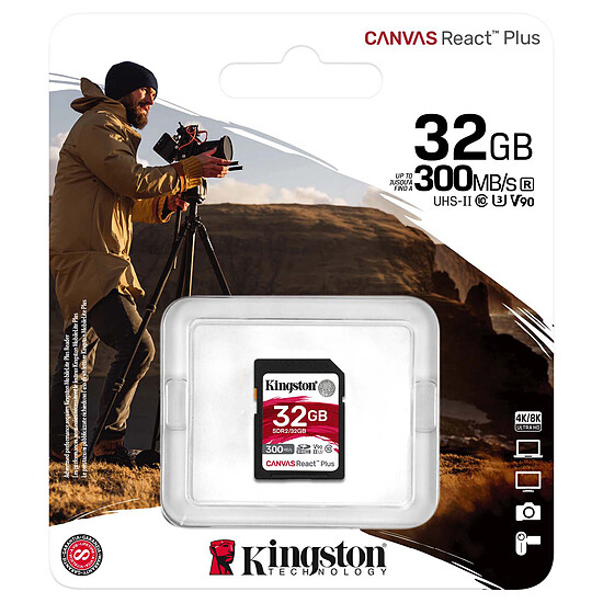 Carte SD Kingston SD Canvas React Plus SDR2 - 32GB - Autre vue