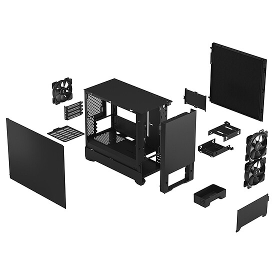 Boîtier PC Fractal Design Pop Mini Silent Solid - Noir - Autre vue