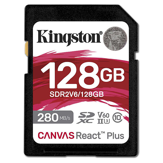 Carte SD Kingston SD Canvas React Plus V60 SDR2V6 - 128GB - Autre vue