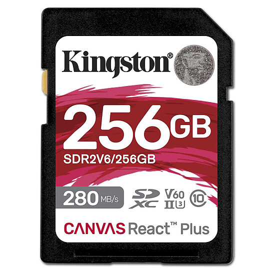 Carte SD Kingston SD Canvas React Plus V60 SDR2V6 - 256GB - Autre vue