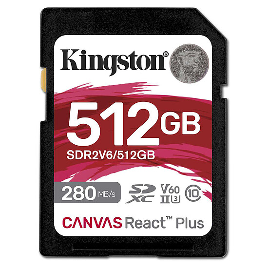 Carte SD Kingston SD Canvas React Plus V60 SDR2V6 - 512GB - Autre vue