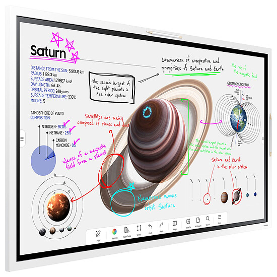 Écran dynamique Samsung Flip 4 WM55B + Vivolink VLFS3770 - Ecran tactile et interactif 4K UHD  - Autre vue