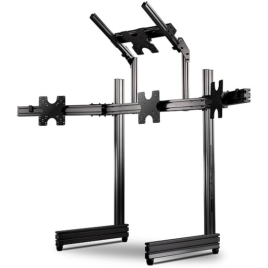 Support Écran Sim Racing Next Level Racing Quad Monitor Stand - Gris Carbone - Support d'écran ...