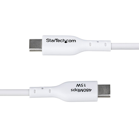 Câble USB StarTech.com Câble USB-A vers USB-C 2.0 - 2 m - Blanc - Autre vue