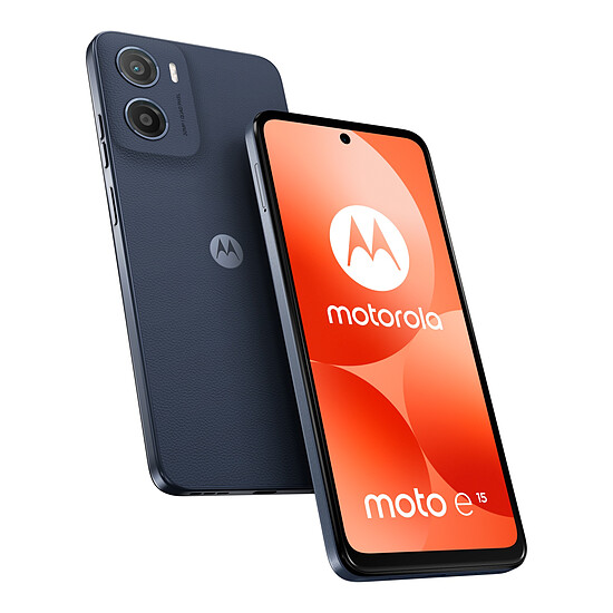 Smartphone Motorola Moto E15 - Bleu Denim - Autre vue